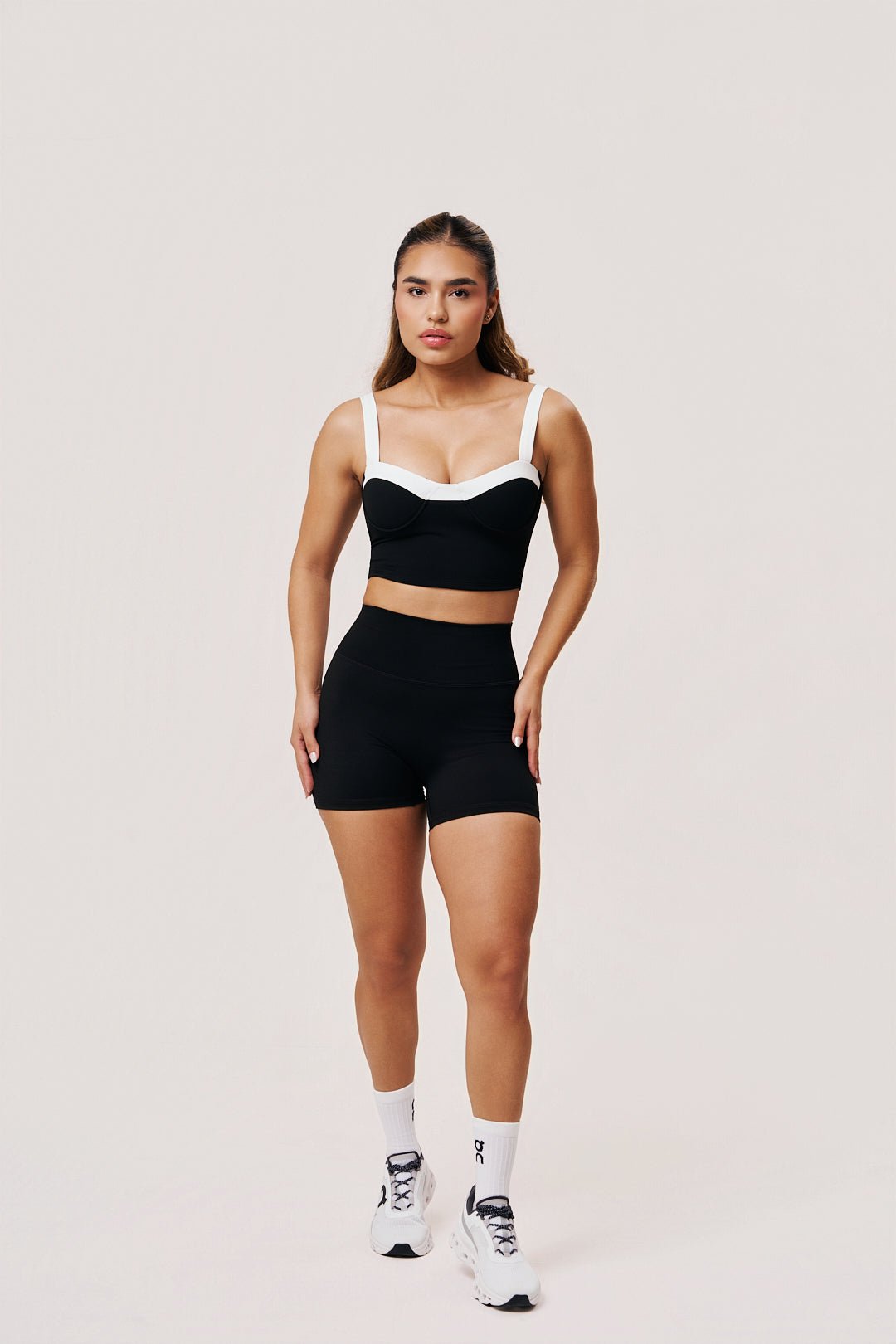 Artemis Women's Underwire Sports Bra | High - Support Corset Style with Twist - Back - SABEL
