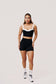 Artemis Women's Underwire Sports Bra | High - Support Corset Style with Twist - Back - SABEL