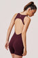 Freya Women's Backless Workout Jumpsuit | Colorblock Activewear Bodysuit - SABEL