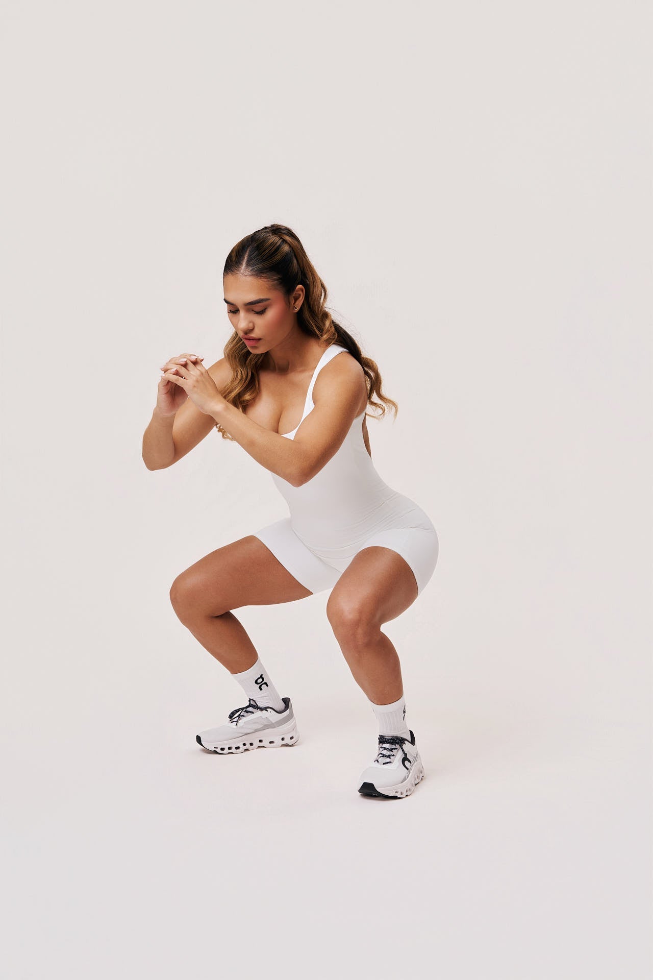 Freya Women's Backless Workout Jumpsuit | Colorblock Activewear Bodysuit - SABEL