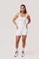 Freya Women's Backless Workout Jumpsuit | Colorblock Activewear Bodysuit - SABEL