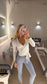 Hera Women's Long Sleeve Wrap Top in White | Yoga & Workout Shirt - SABEL