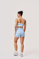 Juno Two - Tone Sports Bra in Light Blue & White | Supportive Workout Top - SABEL