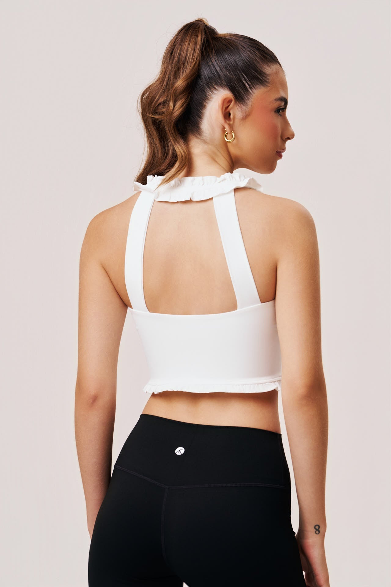 Nemesis Ruffle Sports Bra for Women | Stylish Workout & Gym Top - SABEL