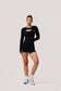 Ziva Women's Long Sleeve Workout Shrug in Black | Versatile Gym & Yoga Cover - Up - SABEL