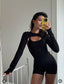 Ziva Women's Long Sleeve Workout Shrug in Black | Versatile Gym & Yoga Cover - Up - SABEL